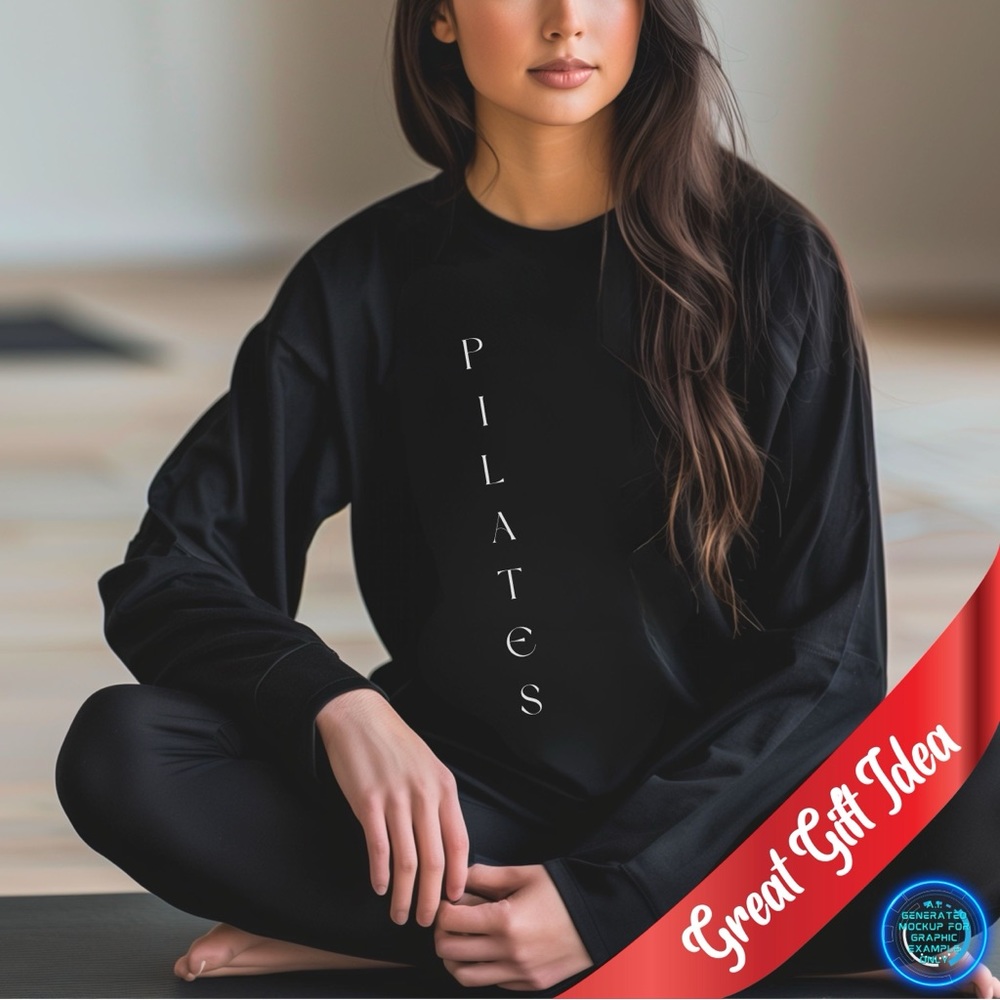 Long sleeve crewneck shirt for a Pilates girl